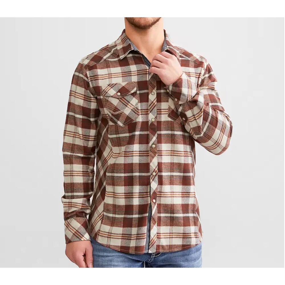 BKE Plaid Athletic Fit Flannel Long Sleeve Men's XL